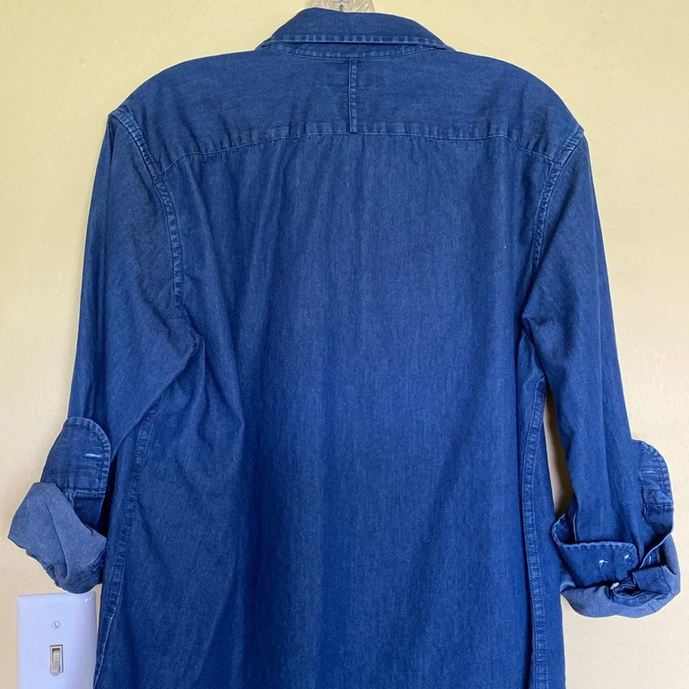 Banana Republic Indigo Blue Denim Grant slim fit Button-Down Shirt size M